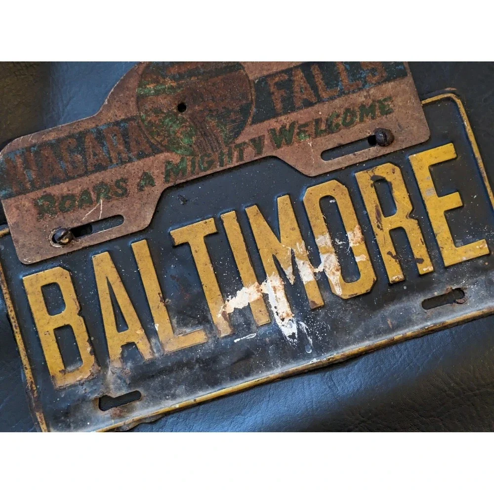 Niagara Falls Roars A Mighty Welcome License Plate Topper Baltimore Vanity Plate